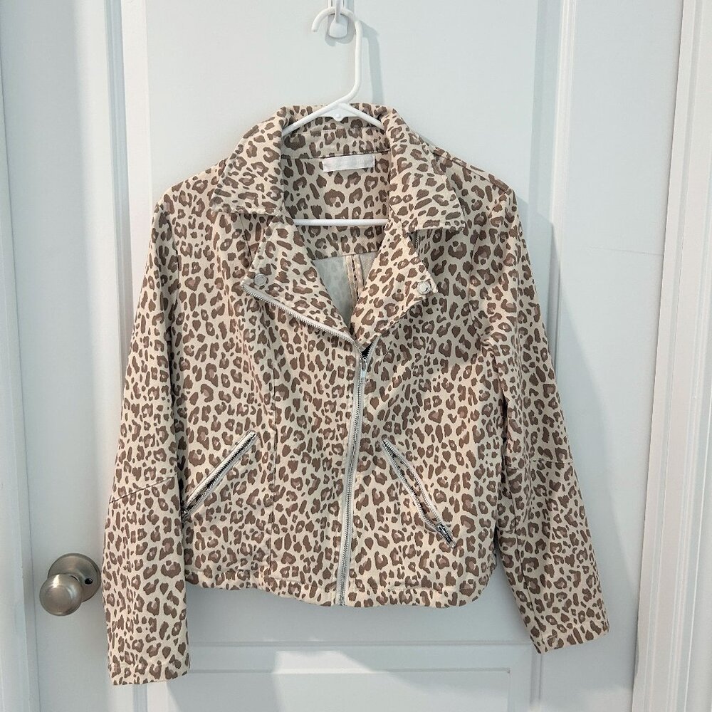 Adyson Parker Leopard Moto Zip Jacket